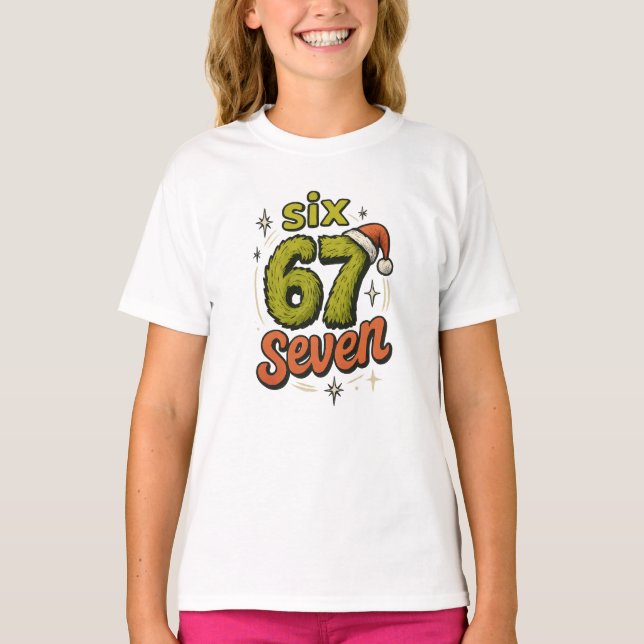 Camiseta 67, 6-7 meme, 6 7 funny, 67 christmas (Anverso)