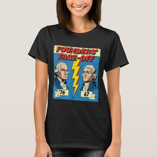 Camiseta 67 76 George Washington Thomas Jefferson Historia  (Anverso)