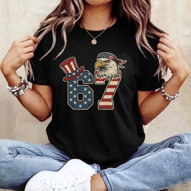 Camiseta 67 American Flag Eagle 4th of July Patriotic (Subido por el creador)