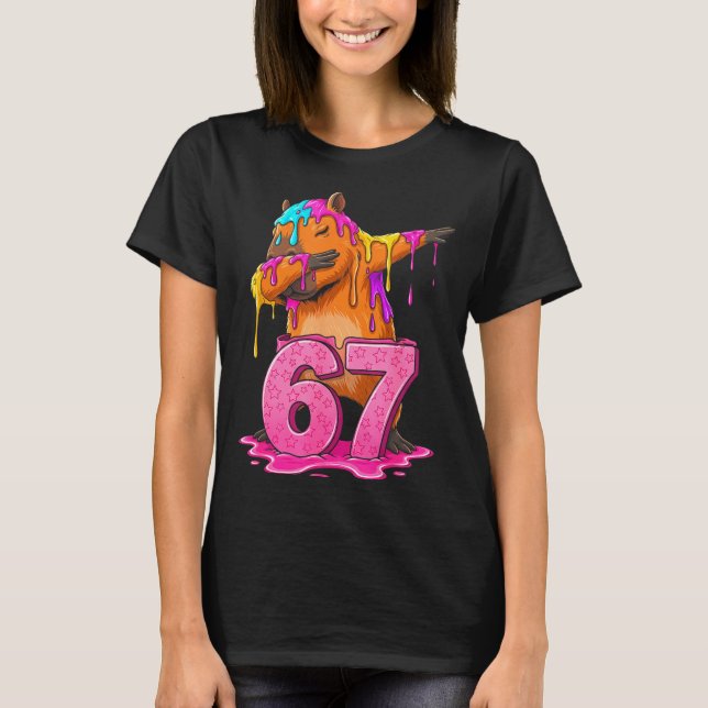 Camiseta 67 Animals Funny 67 Brainrot Youth Kids Capybara 6 (Anverso)