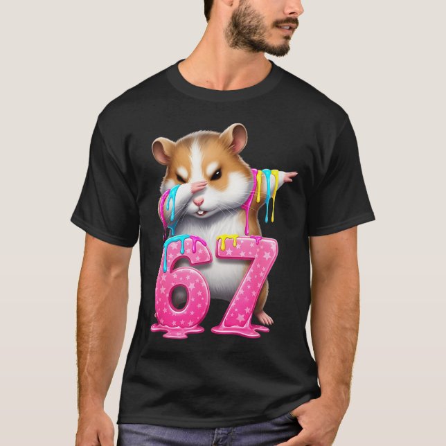 Camiseta 67 Animals Funny 67 Brainrot Youth Kids Hamster 67 (Anverso)