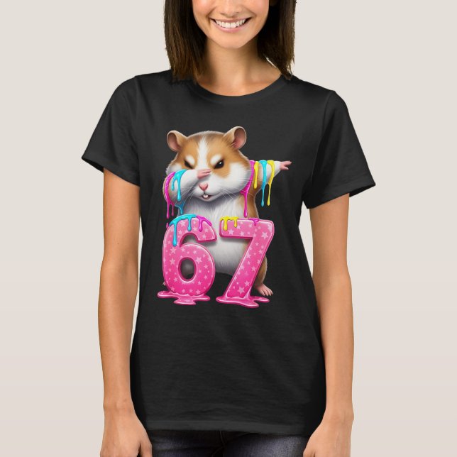Camiseta 67 Animals Funny 67 Brainrot Youth Kids Hamster 67 (Anverso)