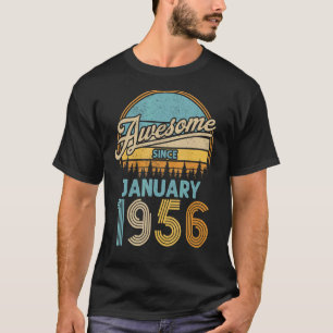 Camiseta 67 años de edad asombrosa desde enero de 1956