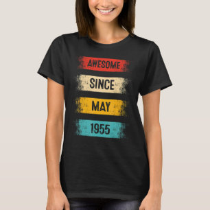 Camiseta 67 años de edad increíble desde mayo de 1955 67º c