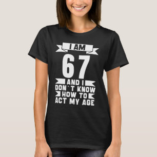 Camiseta 67 Años Vintage Hombres Mujeres Retro