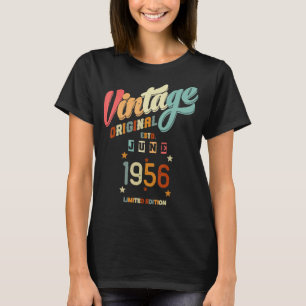 Camiseta 67 años Vintage junio 1956 67º cumpleaños