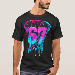 Camiseta 67 Baloncesto Goteo Seis Siete Divertido