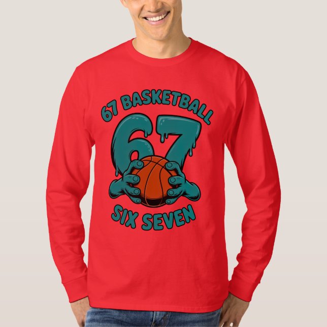 Camiseta 67 Basketball Six Seven Sports Meme (Anverso)