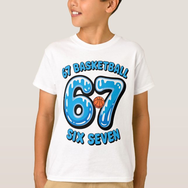 Camiseta 67 Basketball Six Seven Sports Meme Tee (Anverso)