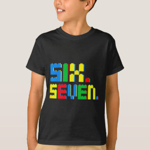 Camiseta 67 Bloques De Construcción Para Niños Niños Seis S