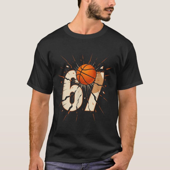 Camiseta 67 Brainrot Youth Basketball Drip - Funny Kids 67  (Anverso)