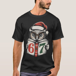 Camiseta 67 Búho Número Navidad Meme de Internet Fiesta