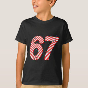 Camiseta 67 Caña de Caramelo Navidad Seis Siete Chiste de N