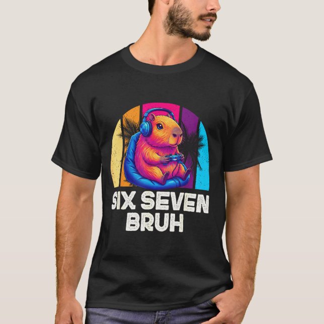 Camiseta 67 Capybara Funny Six Seven Bruh Capybara Video Ga (Anverso)
