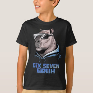 Camiseta 67 Capybara Meme Divertido Seis Siete Bruh Capybar