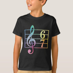 Camiseta 67 Chiste de jerga musical Seis Siete Profesor de