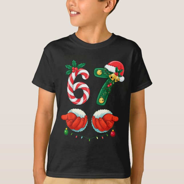 Camiseta 67 Christmas 6 7 Meme Pajamas  (Anverso)