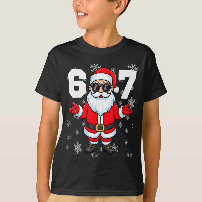 Camiseta 67 Christmas 6 7 Meme Pajamas 67 Bruh Slang  (Anverso)