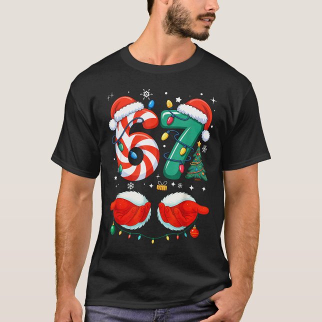 Camiseta 67 Christmas 6 7 Meme Pajamas Holiday Gen Alpha Sl (Anverso)