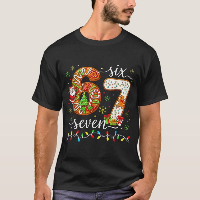 Camiseta 67 Christmas 6 7 Meme Pajamas Holiday Gen Alpha Sl (Anverso)