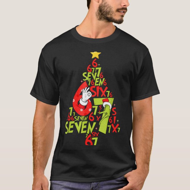 Camiseta 67 Christmas 6 7 Meme Pajamas Holiday Gen Alpha Sl (Anverso)