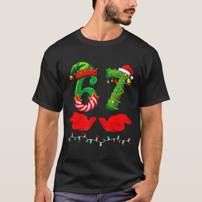 Camiseta 67 Christmas 6 7 Meme Pajamas Holiday Gen Alpha Sl (Anverso)