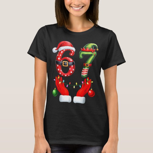 Camiseta 67 Christmas 6 7 Meme Pajamas Holiday Gen Alpha Sl (Anverso)