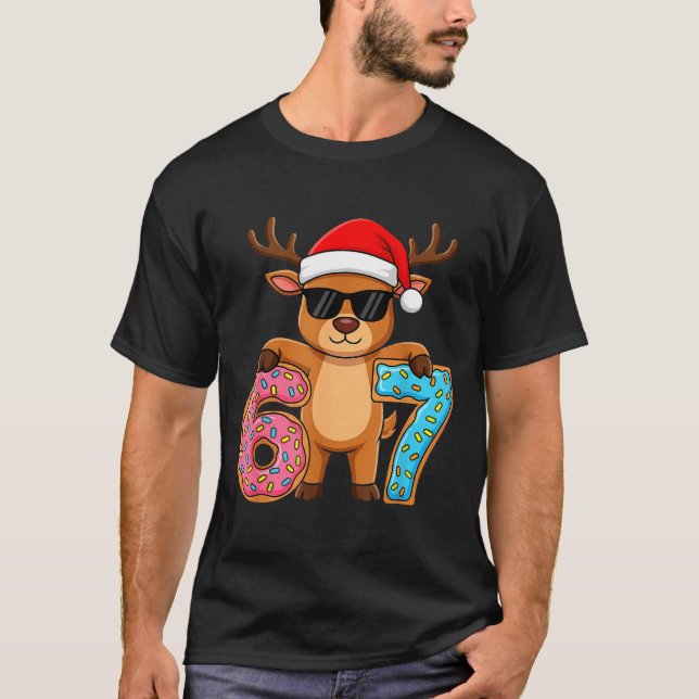 Camiseta 67 Christmas Funny 67 Meme Youth Kids Reindeer 67  (Anverso)