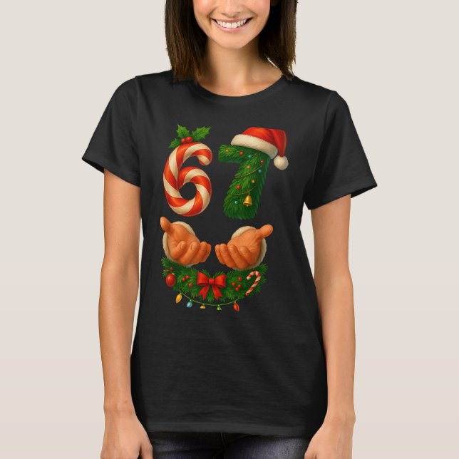 Camiseta 67 Christmas Funny 6 7 Meme Holiday Gen Alpha Slan (Anverso)