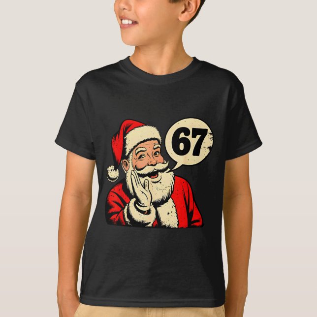Camiseta 67 Christmas Funny Six Seven Meme Brainrot Santa C (Anverso)