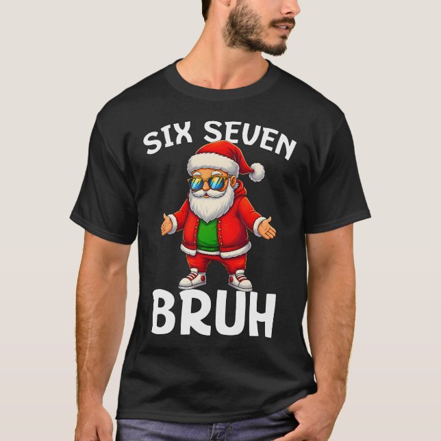 Camiseta 67 Christmas Funny Six Seven Meme Brainrot Santa K (Anverso)
