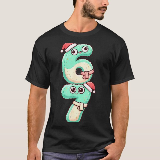 Camiseta 67 Christmas Kawaii Pastel Design  (Anverso)