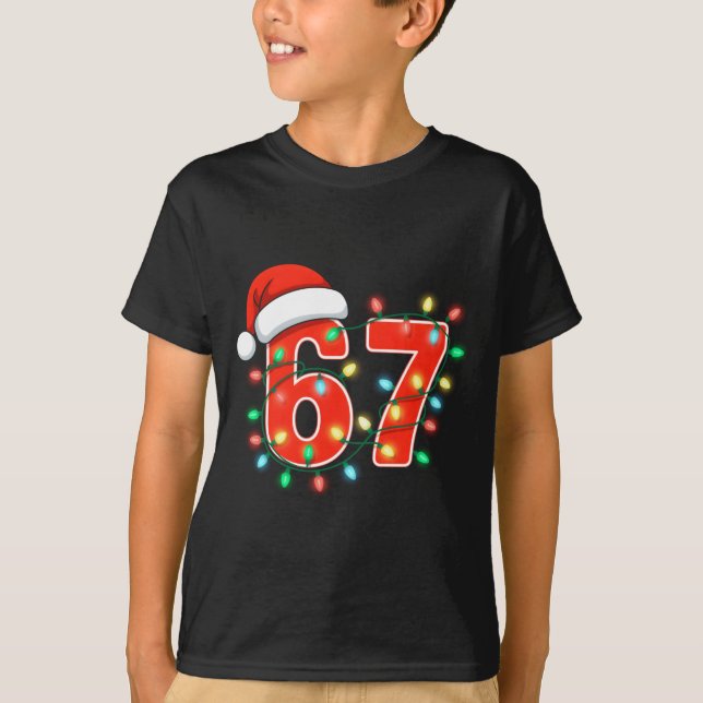 Camiseta 67 Christmas Lights Meme Saying 6 7 Costume Xmas L (Anverso)