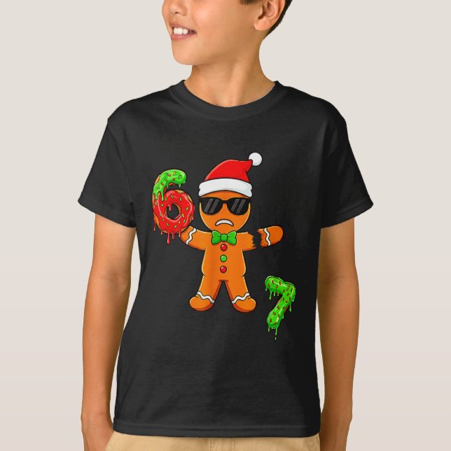 Camiseta 67 Christmas Oh Snap Gingerbreadman 6 7 Meme Xmas  (Anverso)