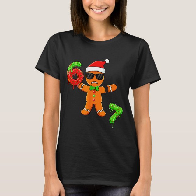 Camiseta 67 Christmas Oh Snap Gingerbreadman 6 7 Meme Xmas  (Anverso)