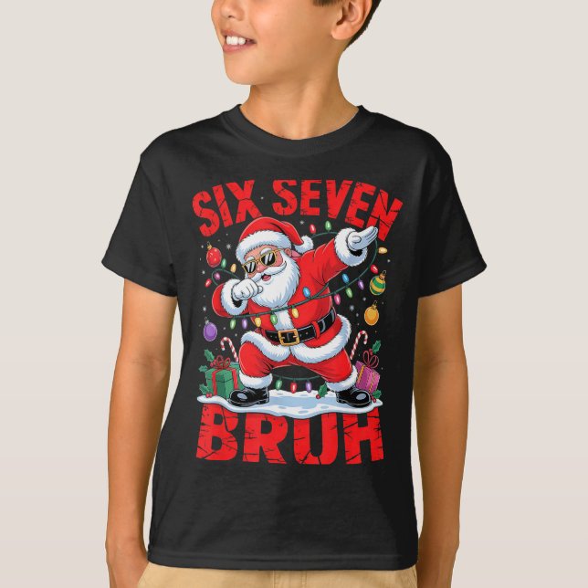 Camiseta 67 Christmas Shirt Santa Six Seven Bruh Men Women  (Anverso)