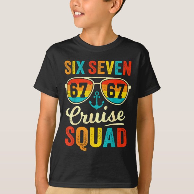 Camiseta 67 Cruise Squad 2025 Funny Kids Cruise Meme Matchi (Anverso)