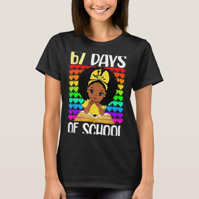 Camiseta 67 Days Of School 67th Day Smarter Six Seven Melan (Anverso)