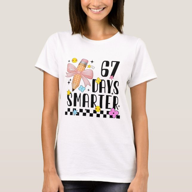 Camiseta 67 Days of School Funny 67 Days Smarter Student Te (Anverso)