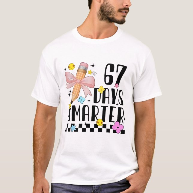 Camiseta 67 Days of School Funny 67 Days Smarter Student Te (Anverso)