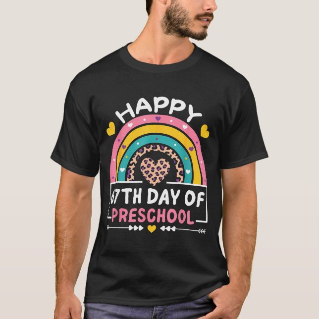 Camiseta 67 Days Of School Happy 67th Day Of Preschool Teac (Anverso)