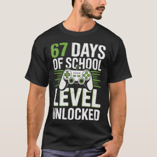 Camiseta 67 Days of School Level Unlocked  retro