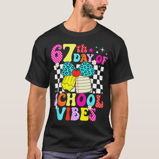 Camiseta 67 Days Of School Meme 100th Day Of School Vibes S (Anverso)