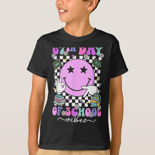 Camiseta 67 Days Of School Meme 100th Day Of School Vibes S (Anverso)