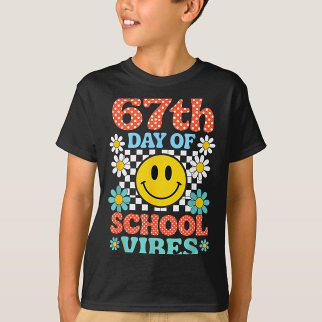 Camiseta 67 Days Of School Meme 100th Day Of School Vibes S (Anverso)