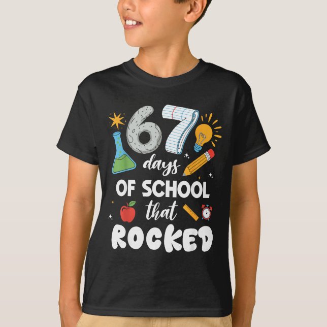 Camiseta 67 Days Of School That Rocked  (Anverso)