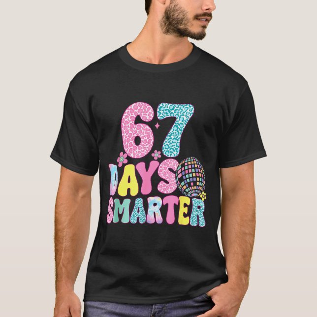 Camiseta 67 Days Smarter Rainbow Back To School Teacher Kid (Anverso)