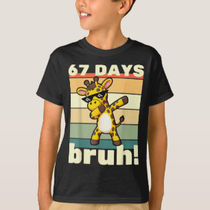 Camiseta 67 Días De Escuela Bruh Funny Meme Niños Dabbin