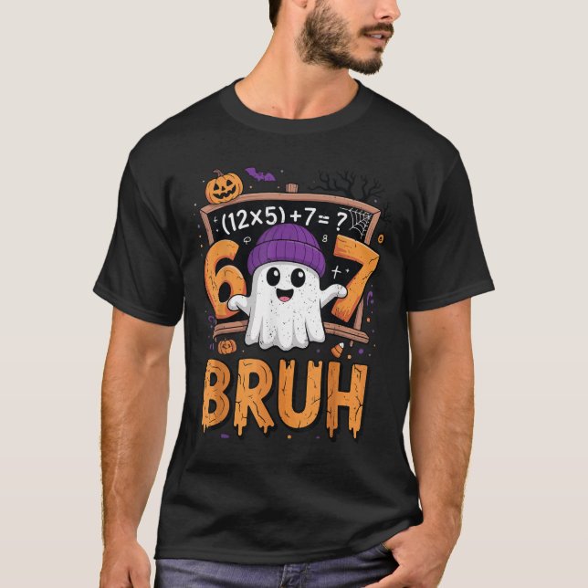 Camiseta 67 Disfraz de Halloween para profesor de matemátic (Anverso)
