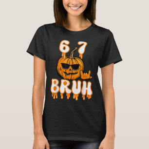 Camiseta 67 Disfraz de meme de Halloween Brainrot para niño